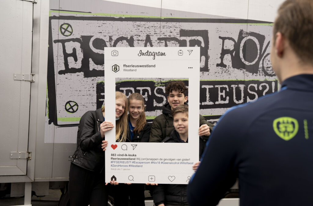 scholieren die de escaperoom hebben afgerond